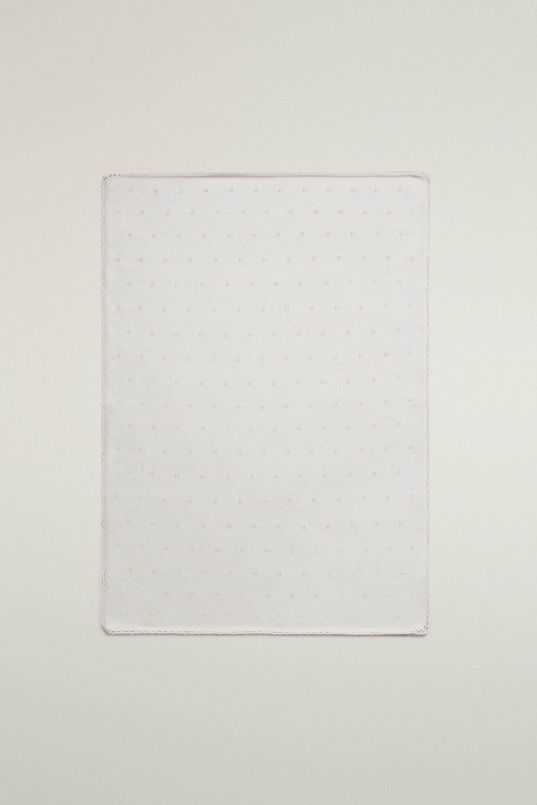 POINTELLE COTTON BABY BLANKET